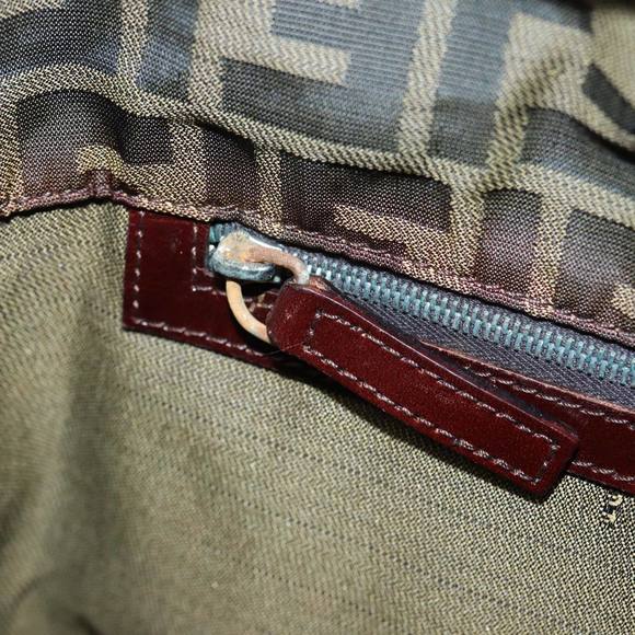 FENDI Zucca Canvas Tote Bag Brown Black Auth bs15988 - Picture 11 of 16